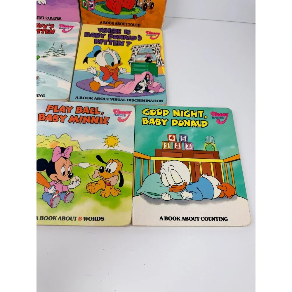 Vintage Disney Babies Weekly Reader Board Books Lot of 10 Mickey Minnie Donald